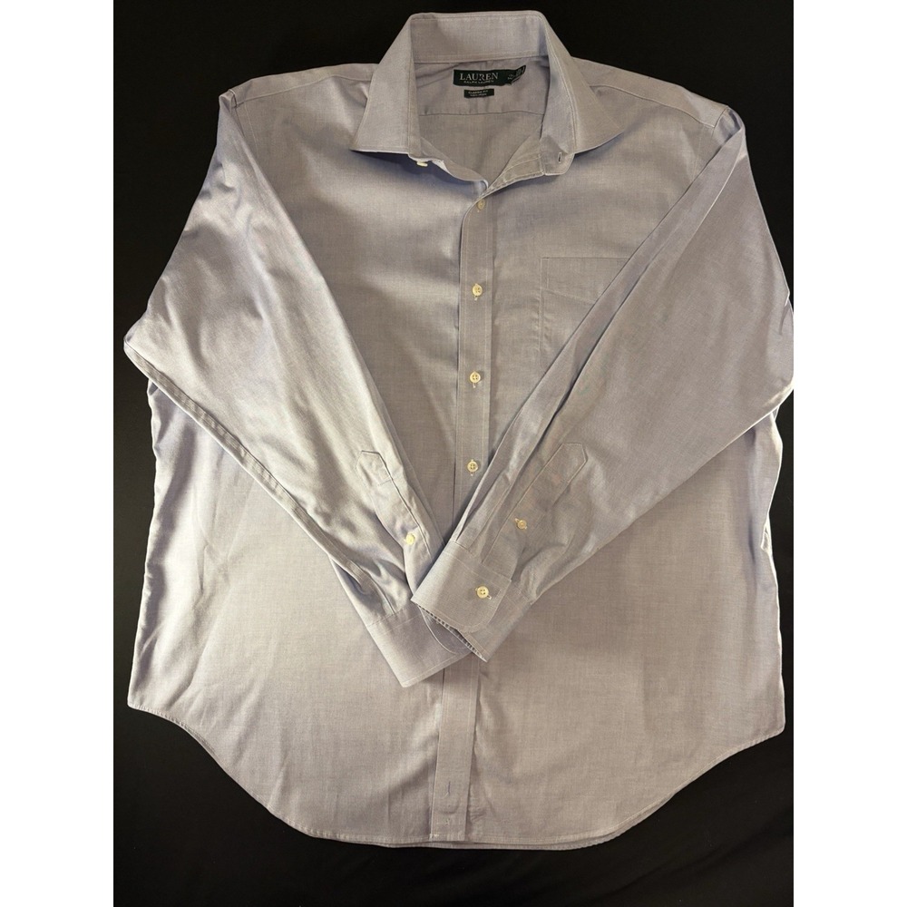 Lauren Ralph Lauren Light Blue Men's Long Sleeve Dress Shirt, 17.5 34/35